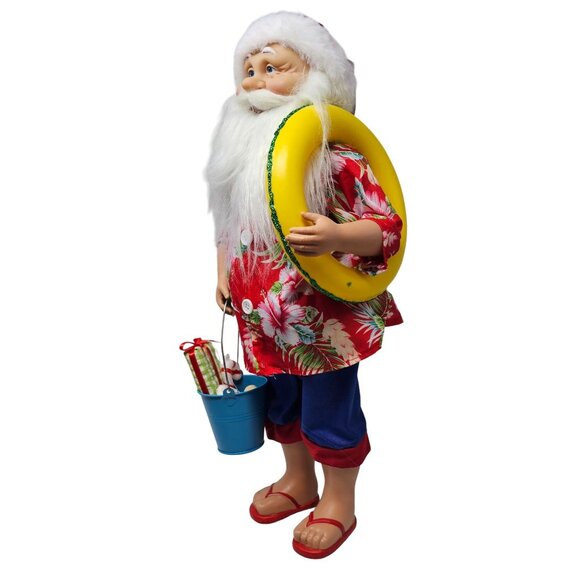 Beach Bum Festive Upright 18" Santa Christmas Table Decoration - Picture 3 of 5